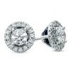 Thumbnail Image 1 of Previously Owned Vera Wang Love Collection 3/4 CT. T.W. Diamond Frame Stud Earrings in 14K White Gold