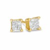 Thumbnail Image 1 of Previously Owned 3/8 CT. T.W. Princess-Cut Diamond Solitaire Stud Earrings in 14K Gold