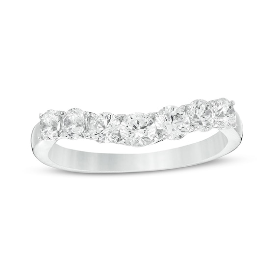 Previously Owned - 1 CT. T.w. Diamond Contour Seven Stone Anniversary Band in 14K White Gold