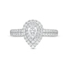 Thumbnail Image 4 of Previously Owned - 1 CT. T.W. Pear-Shaped Diamond Double Frame Engagement Ring in Platinum (I/SI2)