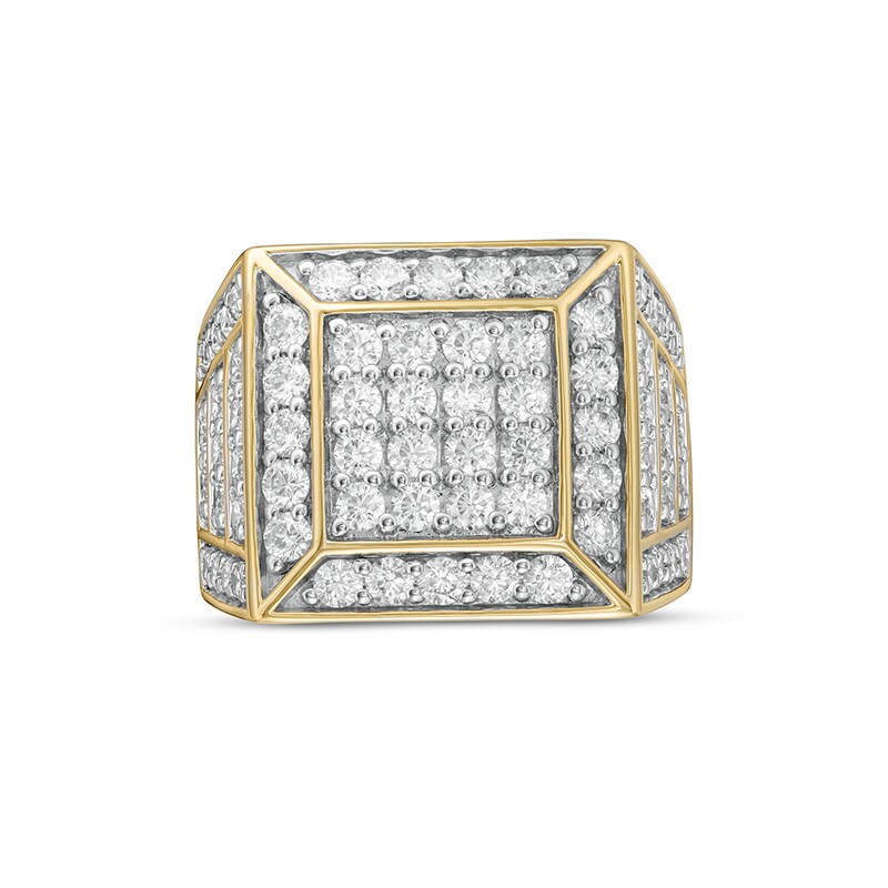 Main Image 1 of Previously Owned - 3 CT. T.W. Square Composite Diamond Pyramid Frame Ring in 10K Gold