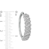 Thumbnail Image 3 of Previously Owned - 2 CT. T.W. Diamond Slanted Hoop Earrings in 10K White Gold