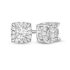 Thumbnail Image 1 of Previously Owned - 1 CT. T.W. Diamond Cushion Frame Stud Earrings in 10K White Gold