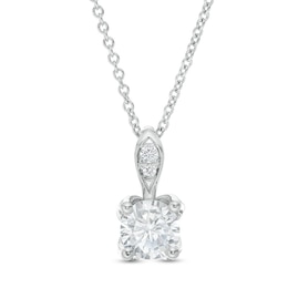 Previously Owned Love's Destiny by Peoples 5/8 CT. T.W. Diamond Solitaire Pendant in 14K White Gold (I/I2)