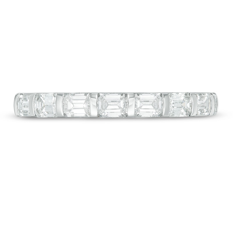 Main Image 3 of Previously Owned Vera Wang Love Collection 3/4 CT. T.W. Emerald-Cut Diamond Band in 14K White Gold (I/SI2)