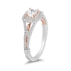 Thumbnail Image 2 of Previously Owned Enchanted Disney Aurora 1 CT. T.W. Princess-Cut Diamond Split Engagement Ring in 14K Two-Tone Gold