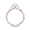 Thumbnail Image 3 of Previously Owned Enchanted Disney Aurora 1 CT. T.W. Princess-Cut Diamond Split Engagement Ring in 14K Two-Tone Gold