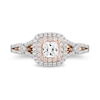 Thumbnail Image 4 of Previously Owned Enchanted Disney Aurora 1 CT. T.W. Princess-Cut Diamond Split Engagement Ring in 14K Two-Tone Gold