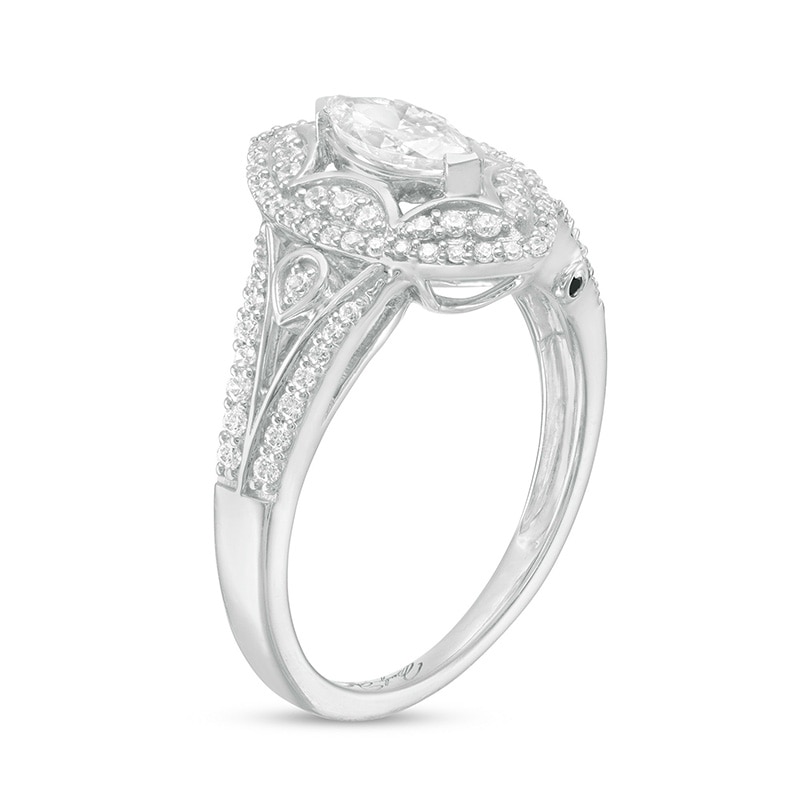 Main Image 2 of Previously Owned Marilyn Monroe™ Collection 3/4 CT. T.W. Marquise Diamond Art Deco Engagement Ring in 14K White Gold