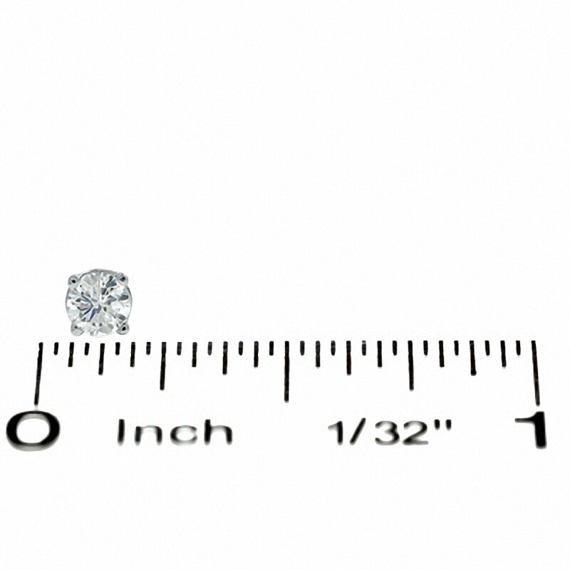 Main Image 2 of Previously Owned 3/8 CT. T.W. Diamond Solitaire Stud Earrings in 14K White Gold