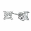 Thumbnail Image 1 of Previously Owned 3/4 CT. T.W. Princess-Cut Diamond Solitaire Stud Earrings in 14K White Gold
