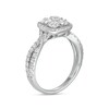 Thumbnail Image 3 of Previously Owned 1-1/4 CT. T.W. Composite Cushion-Shaped Diamond Frame Twist Shank Engagement Ring in 14K White Gold