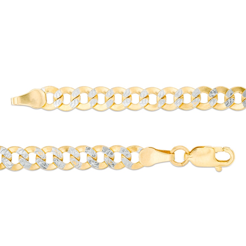 Main Image 1 of Previously Owned Made in Italy Men's 4.7mm Diamond-Cut Curb Chain Necklace in 14K Gold - 22"