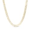 Thumbnail Image 2 of Previously Owned Made in Italy Men's 4.7mm Diamond-Cut Curb Chain Necklace in 14K Gold - 22"