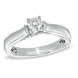 Previously Owned - 1/2 CT. T.W. Diamond Solitaire Engagement Ring in 14K White Gold