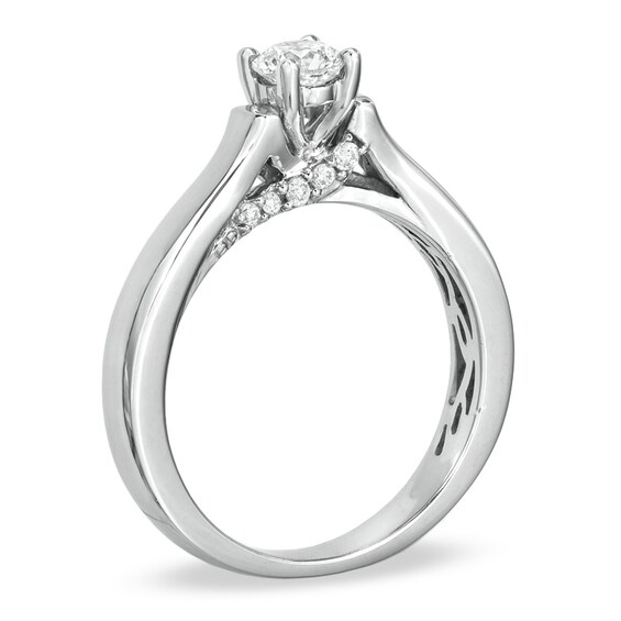 Previously Owned - 1/2 CT. T.w. Diamond Solitaire Engagement Ring in 14K White Gold