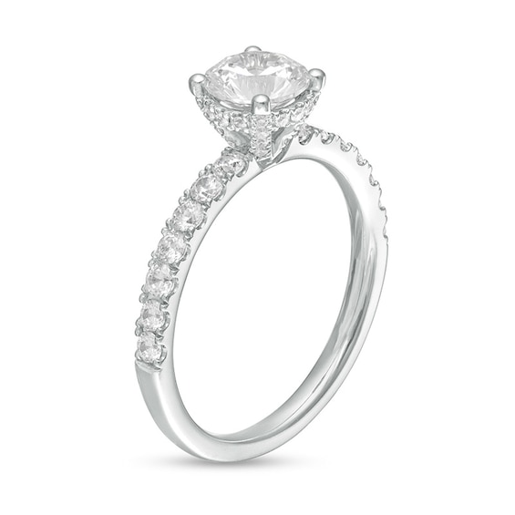Previously Owned - 1-1/2 CT. T.w. GIA-Graded Diamond Engagement Ring in 14K White Gold (I/Si2)
