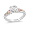 Thumbnail Image 1 of Previously Owned - Enchanted Disney Aurora 3/4 CT. T.W. Princess-Cut Diamond Frame Engagement Ring in 14K Two-Tone Gold