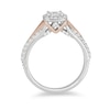 Thumbnail Image 2 of Previously Owned - Enchanted Disney Aurora 3/4 CT. T.W. Princess-Cut Diamond Frame Engagement Ring in 14K Two-Tone Gold