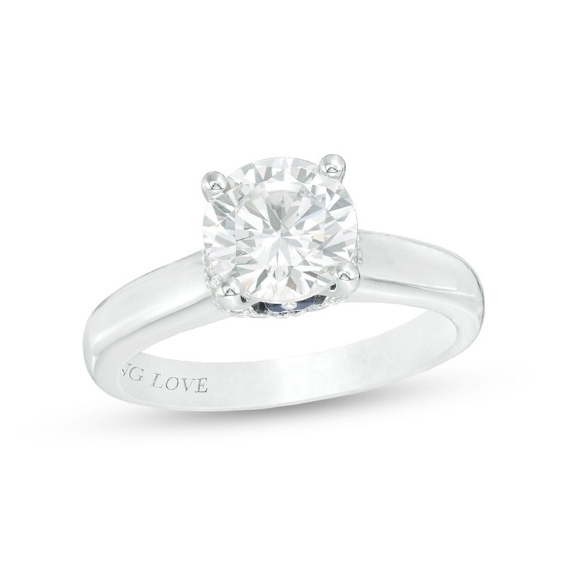 Main Image 1 of Previously Owned - Vera Wang Love Collection 2-1/8 CT. T.W.  Diamond Engagement Ring in 14K White Gold (I/SI2)