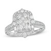 Thumbnail Image 1 of Previously Owned - Marilyn Monroe™ Collection 1 CT. T.W. Multi-Diamond Ornate Frame Engagement Ring in 14K White Gold