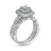 Thumbnail Image 3 of Previously Owned - 1 CT. T.W. Quad Princess-Cut Diamond Double Frame Twist Shank Bridal Set in 14K White Gold
