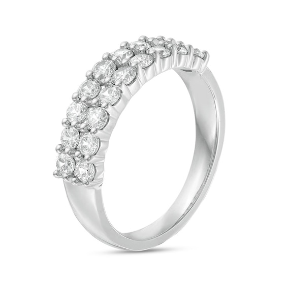 Previously Owned - 1 CT. T.w. Diamond Double Row Anniversary Band in 10K White Gold