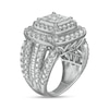 Thumbnail Image 3 of Previously Owned - 4 CT. T.W. Princess Multi-Diamond Double Frame Vintage-Style Engagement Ring in 10K White Gold