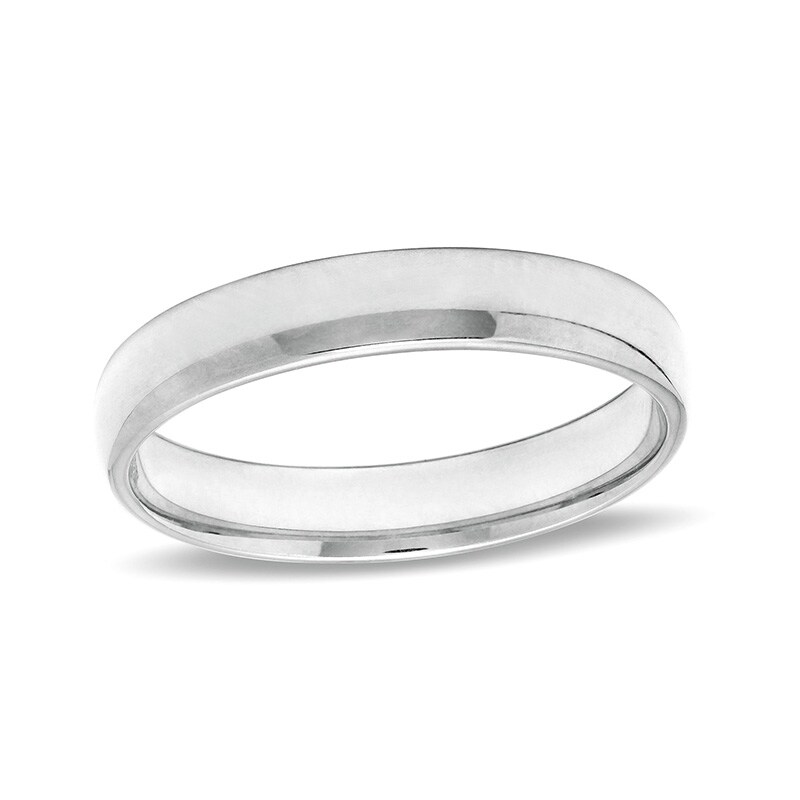 Main Image 1 of Previously Owned - 4.0mm Low Dome Comfort-Fit Wedding Band in 10K White Gold
