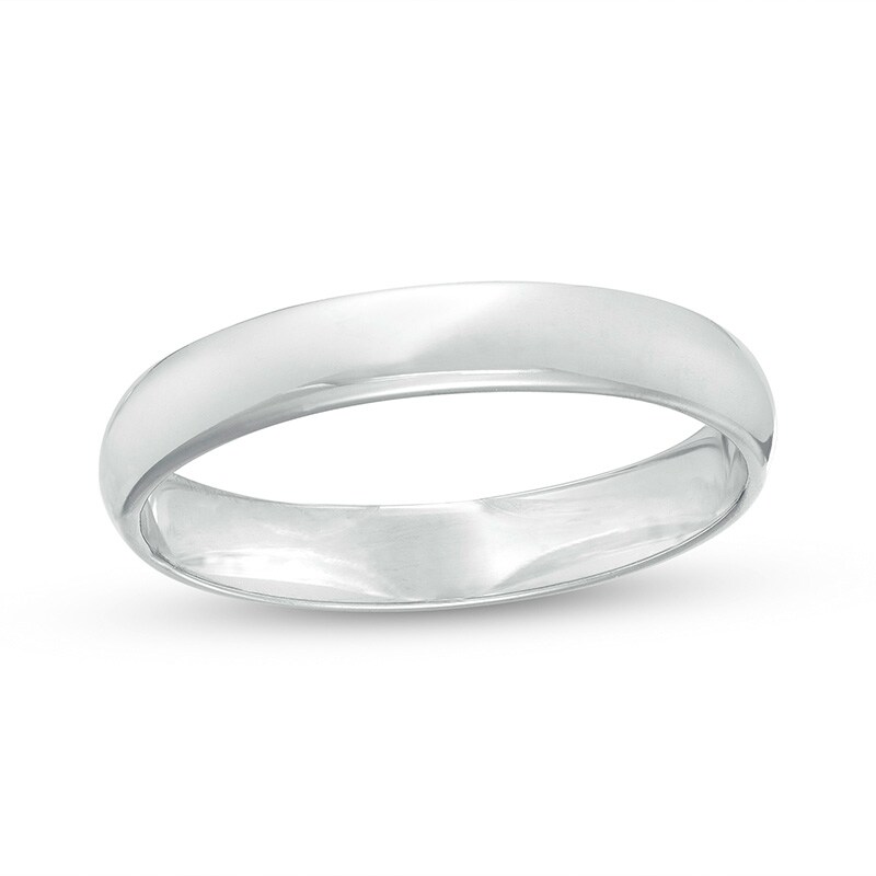 Previously Owned - 3.0mm Low Dome Wedding Band in 10K White Gold