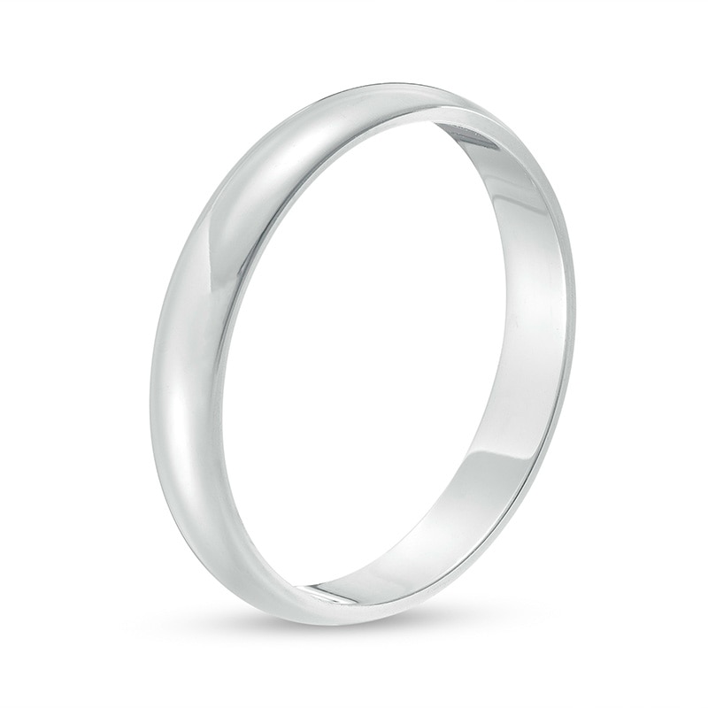 Previously Owned - 3.0mm Low Dome Wedding Band in 10K White Gold