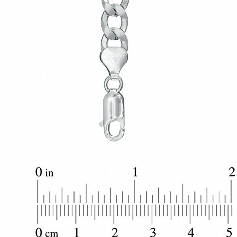 Main Image 2 of Previously Owned - Men's 7.6mm Curb Chain Necklace in Sterling Silver - 24"