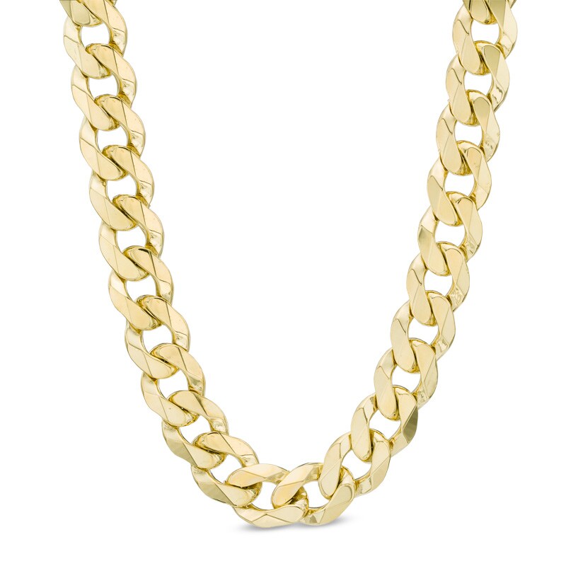 Main Image 1 of Previously Owned - Men's 10.3mm Curb Chain Necklace in 10K Gold - 24"