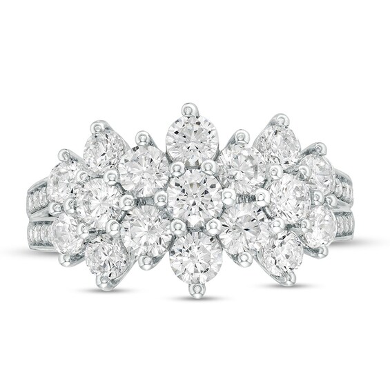 Previously Owned - 2 CT. T.w. Composite Diamond Pyramid Ring in 10K White Gold