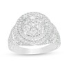 Thumbnail Image 1 of Previously Owned - 2 CT. T.W. Composite Diamond Double Frame Multi-Row Ring in 10K White Gold
