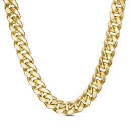 Previously Owned - 10.7mm Hollow Cuban Curb Chain Necklace in 10K Gold - 24&quot;