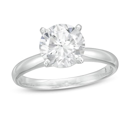 Previously Owned - 2 CT.  Lab-Grown Diamond Solitaire Engagement Ring in 14K White Gold (F/VS2)