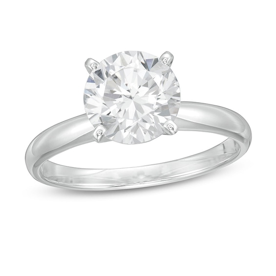 Previously Owned - 2 CT. Lab-Grown Diamond Solitaire Engagement Ring in 14K White Gold (F/Vs2)