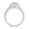 Thumbnail Image 3 of Previously Owned - 1 CT. T.W. Composite Baguette and Round Diamond Frame Engagement Ring in 14K White Gold