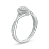 Thumbnail Image 3 of Previously Owned - 1/4 CT. T.W. Composite Pear-Shaped Diamond Frame Twist Shank Ring in 10K White Gold