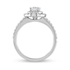 Thumbnail Image 3 of Previously Owned - 1 CT. T.W. Baguette and Round Diamond Double Frame Engagement Ring in 14K White Gold
