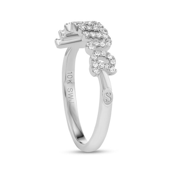 Previously Owned - Serena Williams jewelry 1/6 CT. T.w. Diamond "Mama" Ring in 10K White Gold