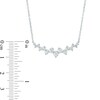 Thumbnail Image 2 of Previously Owned - Marilyn Monroe™ Collection 3/4 CT. T.W. Diamond Graduated Curved Scatter Necklace in 10K White Gold