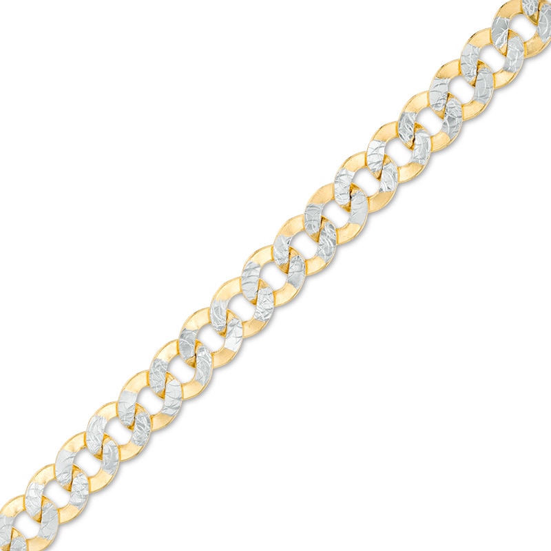 Main Image 1 of Previously Owned - Made in Italy 4.7mm Diamond-Cut Curb Chain Bracelet in 14K Gold - 8.25"
