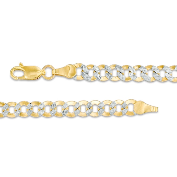 Previously Owned - Made in Italy 4.7mm Diamond-Cut Curb Chain Bracelet in 14K Gold - 8.25"