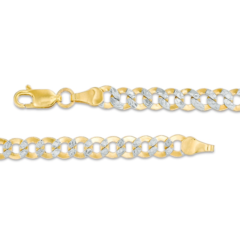 Main Image 2 of Previously Owned - Made in Italy 4.7mm Diamond-Cut Curb Chain Bracelet in 14K Gold - 8.25"