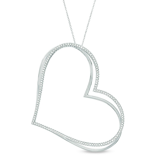 Previously Owned - The Kindred Heart from Vera Wang Love Collection 1 CT. T.w. Diamond Pendant in Sterling Silver