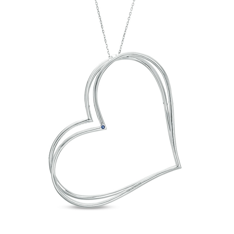 Main Image 3 of Previously Owned - The Kindred Heart from Vera Wang Love Collection 1 CT. T.W. Diamond Pendant in Sterling Silver
