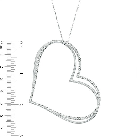 Previously Owned - The Kindred Heart from Vera Wang Love Collection 1 CT. T.w. Diamond Pendant in Sterling Silver