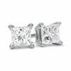 Thumbnail Image 0 of Previously Owned - 1/2 CT. T.W. Princess-Cut Diamond Solitaire Stud Earrings in 14K White Gold